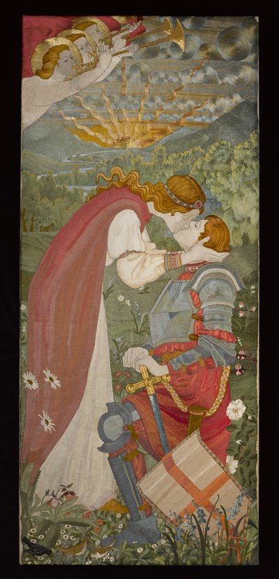 القديس جورج في درع التقبيل من قبل أونا ، 1914 (التطريز بالحرير والذهب) بواسطة فويب آنا تراكوير